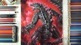 Drawing Mechagodzilla (from Godzilla Vs. Kong) | Fame Art