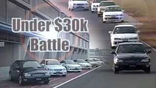 [ENG CC] Under $30k Battle - Integra R DC2-DB8, Civic R, Prelude S, Skyline, Altezza in Tsukuba 1999