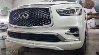 Бронировка внешних деталей кузова на Infinity QX80