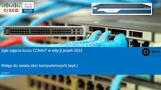 2 zajęcia kursu "CCNAv7" w edycji jesień 2023: Wstęp do świata sieci komputerowych (wyk.)