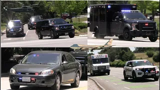 *BIDEN ARRIVAL* Motorcade, AF1, Marine 1, and Law Enforcement Responses as Presidents Arrives In Bay