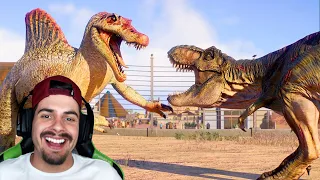 BRIGA DE DINOSSAUROS [ QUAL O MAIS FORTE? T-Rex ] - Jurassic World Evolution 2