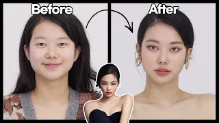 BLACKPINK Jennie Makeup For Monolids (with.jjuE)
