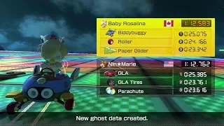 Mario Kart 8 Deluxe Playthrough - Part 126 - Time Trial - Triforce Cup - 200cc Rainbow Road