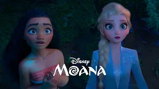 Elsa and Moana go to the sea | Forest Spirit Frozen 3 [Fanmade Scene]