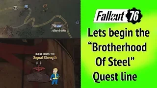 Fallout 76 Lets Begin the Brotherhood of Steel Quest Line