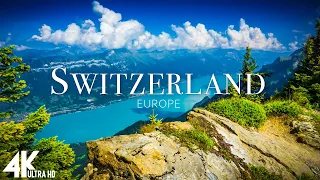 FLYING OVER SWITZERLAND 4K UHD Amazing Beautiful Nature Scenery & Relaxing Music for Stress Relief