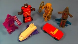 1986 GOBOTS SET OF 6 WENDY'S KID'S MEAL TOY'S VIDEO REVIEW