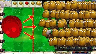 Giant Wall-Nut vs 9999 Tall-nut Zombie Epic Hack PVZ