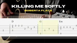 Killing Me Softly - Roberta Flack | EASY Fingerstyle Guitar Lessons TAB