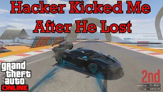 Hacker Kicked Me After He Lost - GTA 5 Stunt Races