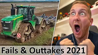 Fails & Outtakes 2021 mit Agriculture Germanyy - Im Schlamm festgefahren - M4cM4nus reagiert