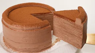 Melt in your mouth! Best ever Chocolate crepe cake! Super tasty like Ice cream