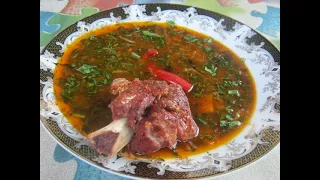 Суп харчо в казане на костре Грузинская кухня (2021)