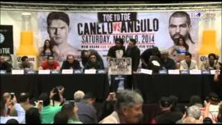 Saúl "Canelo" Álvarez y Alfredo "Perro" Angulo conferencia de prensa