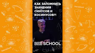 Как запомнить значения синусов и косинусов?! #математика #синус #косинус #геометрия #егэ #shorts