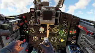 Вылет на ударном самолете A-5C в VR шлеме в War Thunder. СБ режим.