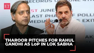 Shashi Tharoor pitches for Rahul Gandhi as LoP in Lok Sabha 'I would be happy to recommend that…'