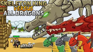 SKELETON KING versus ALL DRAGONS 💀⚔️ | GROW CASTLE