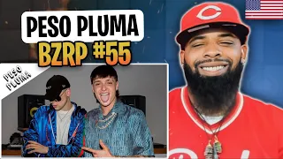 AMERICAN RAPPER REACTS TO -PESO PLUMA || BZRP Music Sessions #55