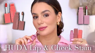 HUDA BEAUTY : LIP AND CHEEK STAIN || Full Day Wear Test - Application + Review || Tania B Wells