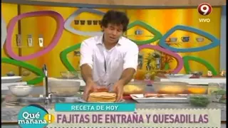 Fajitas de entraña y quesadillas