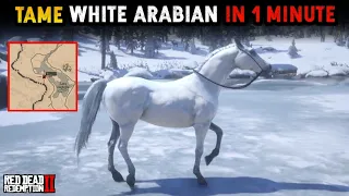 HOW TO TAME RARE WHITE ARABIAN HORSE IN LESS THAN A MINUTE - RDR2