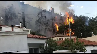 Ροδόπη: Πυρκαγιά στον Ίασμο - Έφτασαν μια ανάσα από τα σπίτια οι φλόγες