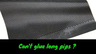 How to glue long pimple rubber efficiently