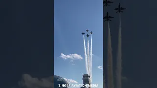 Opening maneuver from the @afthunderbirds at @DoverAirForceBase #airplane #aviation #shorts