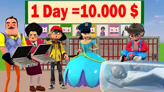 Scary Teacher 3D vs Squid Game Does Miss T Can Get 10.000$ When Having To Survive In Prison
