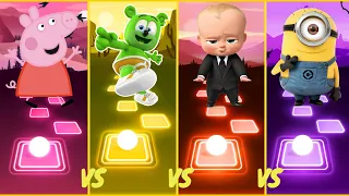 Peppa Pig 🆚 Gummy Bear 🆚 Baby Boss 🆚 Minions | Who Is Win 🎯🏅 🎶🏆