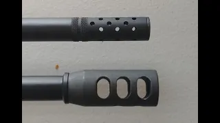 Expensive Muzzle brake vs cheap $17 muzzle brake on TC Compass 6.5 creed.