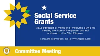 Social Service Grants Committee Meeting October 21, 2022