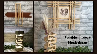 diy TUMBLING TOWER block home decor