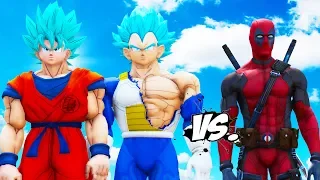 Goku & Vegeta VS Deadpool - EPIC BATTLE