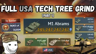 The ENTIRE USA Tech Tree Grind!🔥| The 𝐁𝐄𝐒𝐓 Lineup in War Thunder! (4x NUKES!💥) - Epic Moments