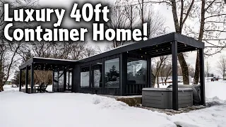 Modern Luxury Shipping Container Home Airbnb full tour!