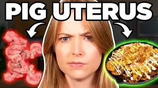 Uterus Chili Cheese Fries Taste Test | FOOD FEARS