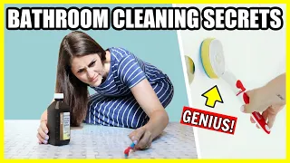 GENIUS HACKS FOR CLEANING THE BATHROOM! | Cleaning Tips For The Trickiest Parts of Your Bathroom