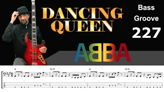 DANCING QUEEN (ABBA) Bass Cover, How to Play, Groove w/ Sheet & Tab