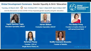 Global Development Commons (GDC): "Gender Equality and Girls' Education during COVID-19"