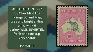 Rare Valuable Australia Stamps Value