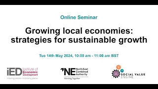 Growing local economies: strategies for sustainable growth