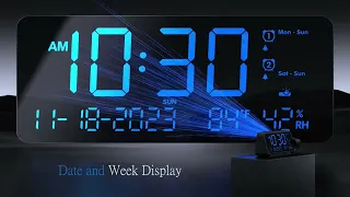 OnLyee Projection Alarm Clock for Bedroom on ceiling