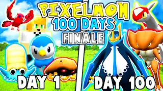 We Spent 100 Days In Minecraft Pixelmon (Duo Pokemon In Minecraft) - Finale