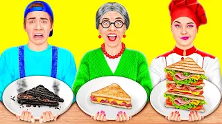 Défi De Cuisine Moi vs Grand-Mère | Gadgets de Cuisine et Astuces Parentales par HAHANOM Challenge