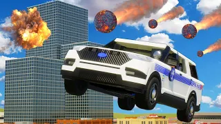 Police Chase Turns into METEORITE SURVIVAL in Brick Rigs Multiplayer!