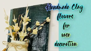 DIY easy vase filler sticks | Handmade Vase Sticks | Clay flowers for vase decoration