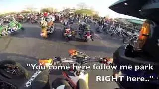 Crf450R and KTM 500EXC go to Bike night